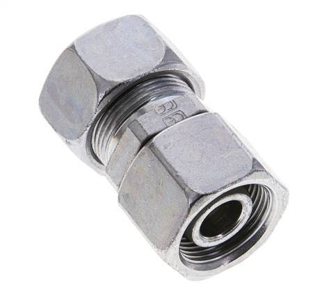 18L & 16S Zink plated Steel Straight Cutting Fitting with Swivel 315 bar ISO 8434-1