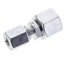 6L & 10L Zink plated Steel Straight Cutting Fitting with Swivel 315 bar NBR O-ring Sealing Cone ISO 8434-1 [2 Pieces]