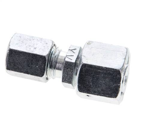 6L & 10L Zink plated Steel Straight Cutting Fitting with Swivel 315 bar NBR O-ring Sealing Cone ISO 8434-1 [2 Pieces]