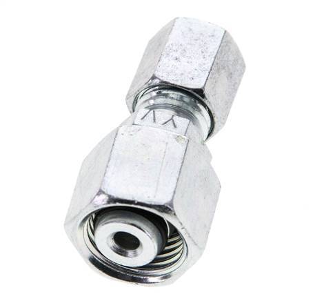 6L & 10L Zink plated Steel Straight Cutting Fitting with Swivel 315 bar NBR O-ring Sealing Cone ISO 8434-1 [2 Pieces]
