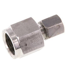 Accesorio de corte recto de acero inoxidable 6S y G1/2'' con rosca hembra para manómetros de 630 bar ISO 8434-1