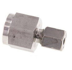 Accesorio de corte recto de acero inoxidable 6S y G1/2'' con rosca hembra para manómetros de 630 bar ISO 8434-1