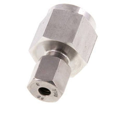 Accesorio de corte recto de acero inoxidable 6S y G1/2'' con rosca hembra para manómetros de 630 bar ISO 8434-1