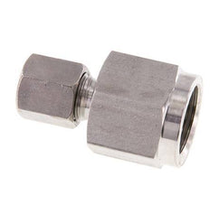 Accesorio de corte recto de acero inoxidable 6S y G1/2'' con rosca hembra para manómetros de 630 bar ISO 8434-1