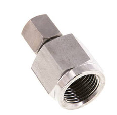 Accesorio de corte recto de acero inoxidable 6S y G1/2'' con rosca hembra para manómetros de 630 bar ISO 8434-1