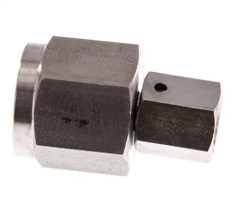 6S y G1/2'' Rótula recta de acero inoxidable con rosca hembra para manómetros 630 bar Cono de estanqueidad FKM ISO 8434-1