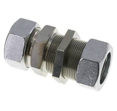 Racor recto de acero cincado 35L Pasamuros 160 bar ISO 8434-1