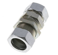 Racor recto de acero cincado 35L Pasamuros 160 bar ISO 8434-1