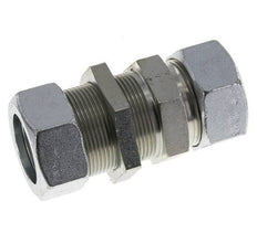 Racor recto de acero cincado 35L Pasamuros 160 bar ISO 8434-1
