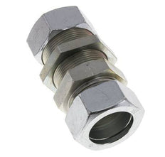 Racor recto de acero cincado 35L Pasamuros 160 bar ISO 8434-1