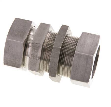 Accesorio de corte recto de acero inoxidable 42L Pasamuros 160 bar ISO 8434-1