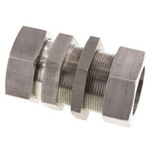 Accesorio de corte recto de acero inoxidable 42L Pasamuros 160 bar ISO 8434-1