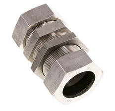 Accesorio de corte recto de acero inoxidable 42L Pasamuros 160 bar ISO 8434-1