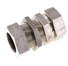 Accesorio de corte recto de acero inoxidable 42L Pasamuros 160 bar ISO 8434-1