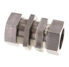 Accesorio de corte recto de acero inoxidable 42L Pasamuros 160 bar ISO 8434-1