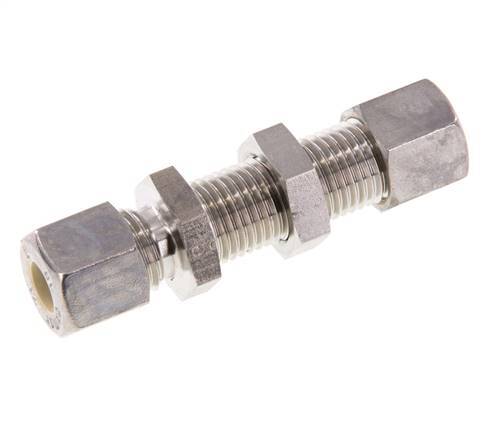 Racor de compresión recto de acero inoxidable 8L Pasamuros 315 bar ISO 8434-1