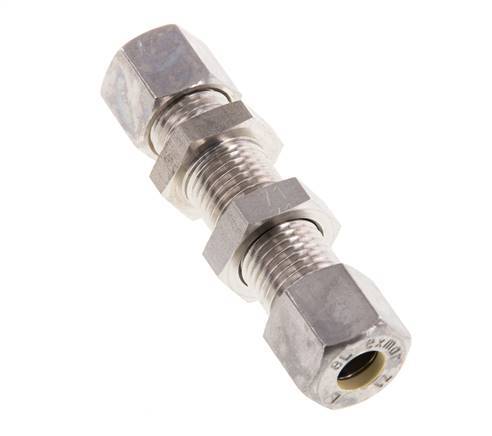 Racor de compresión recto de acero inoxidable 8L Pasamuros 315 bar ISO 8434-1