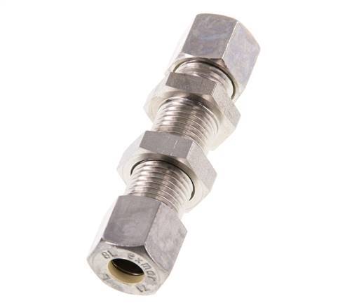 Racor de compresión recto de acero inoxidable 8L Pasamuros 315 bar ISO 8434-1