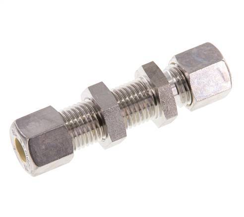 Racor de compresión recto de acero inoxidable 8L Pasamuros 315 bar ISO 8434-1