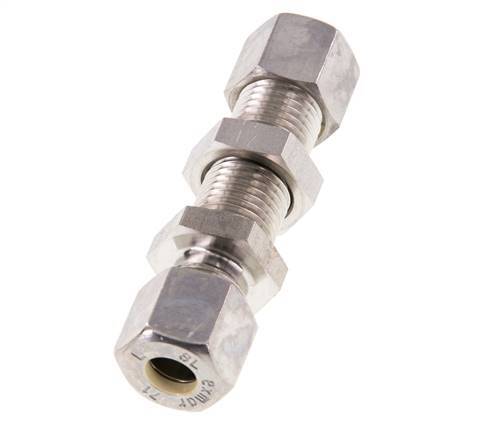 Racor de compresión recto de acero inoxidable 8L Pasamuros 315 bar ISO 8434-1