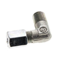 4LL & M8x1 (con) Zink plated Steel Elbow Cutting Fitting with Male Threads 100 bar ISO 8434-1 [2 Pieces]