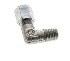 4LL & M8x1 (con) Zink plated Steel Elbow Cutting Fitting with Male Threads 100 bar ISO 8434-1 [2 Pieces]