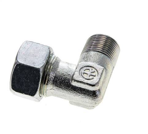 18L y M22x1,5 (con) Codo de acero galvanizado con rosca macho 315 bar ISO 8434-1