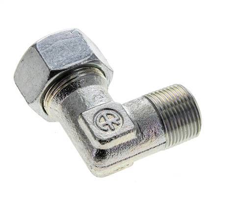 18L y M22x1,5 (con) Codo de acero galvanizado con rosca macho 315 bar ISO 8434-1