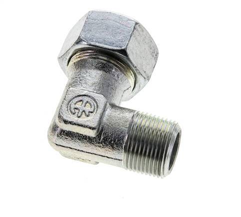 18L y M22x1,5 (con) Codo de acero galvanizado con rosca macho 315 bar ISO 8434-1