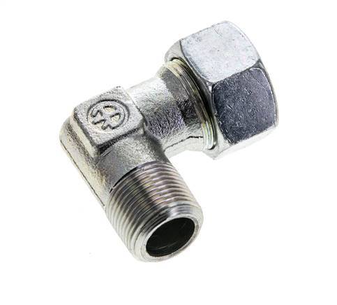 18L y M22x1,5 (con) Codo de acero galvanizado con rosca macho 315 bar ISO 8434-1