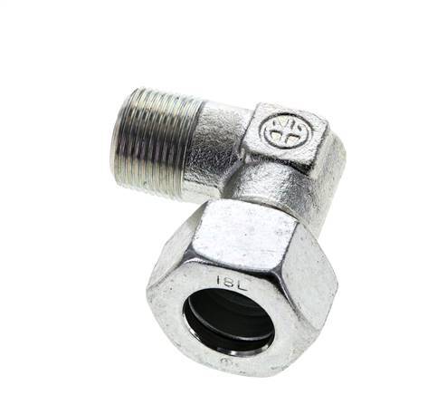 18L y M22x1,5 (con) Codo de acero galvanizado con rosca macho 315 bar ISO 8434-1