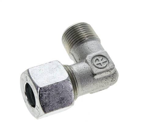 14S y M20x1,5 (con) Codo de acero galvanizado con rosca macho 630 bar ISO 8434-1
