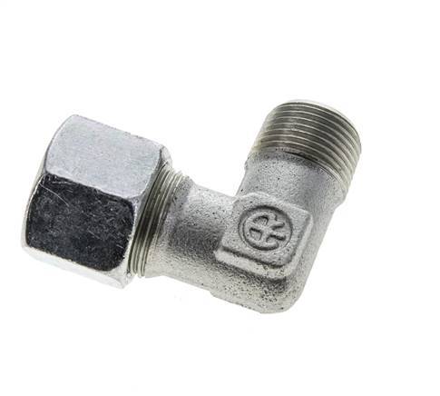 14S y M20x1,5 (con) Codo de acero galvanizado con rosca macho 630 bar ISO 8434-1