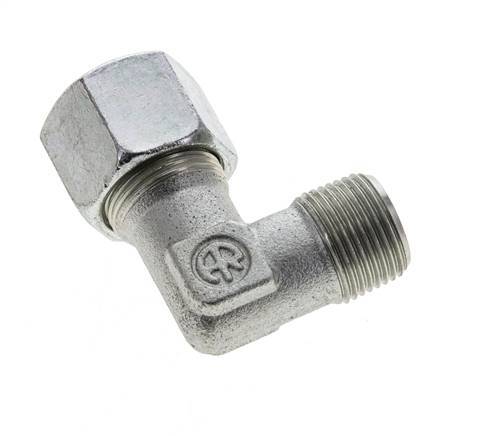 14S y M20x1,5 (con) Codo de acero galvanizado con rosca macho 630 bar ISO 8434-1