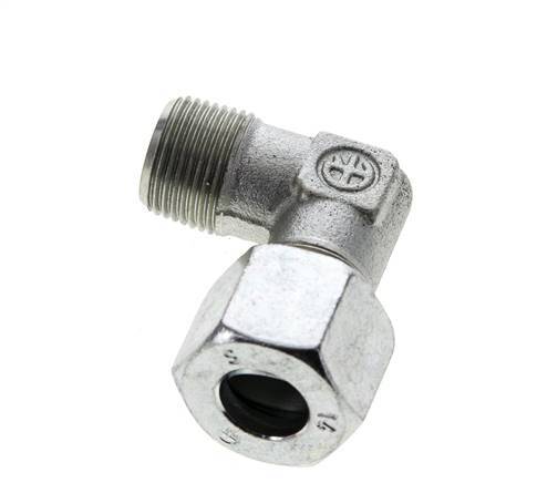 14S y M20x1,5 (con) Codo de acero galvanizado con rosca macho 630 bar ISO 8434-1
