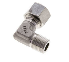 Accesorio de corte en codo de acero inoxidable 12L y M16x1,5 (con) con rosca macho 315 bar ISO 8434-1