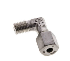 6S y M12x1,5 (con) Accesorio de corte en codo de acero inoxidable con rosca macho 630 bar ISO 8434-1