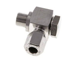 Racor giratorio de acero inoxidable 6LL y G1/8'' con rosca macho 100 bar giratorio ISO 8434-1