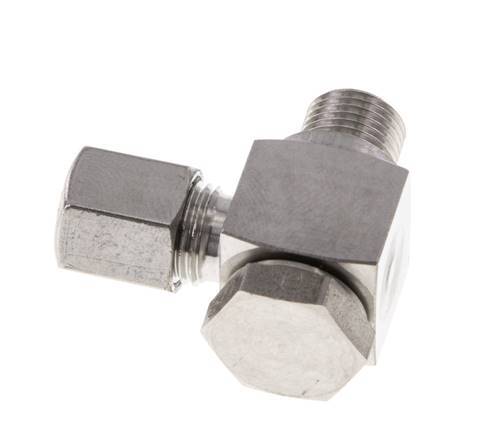 Racor giratorio de acero inoxidable 6LL y G1/8'' con rosca macho 100 bar giratorio ISO 8434-1