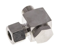 Racor giratorio de acero inoxidable 12L y G3/8'' con rosca macho 315 bar giratorio ISO 8434-1