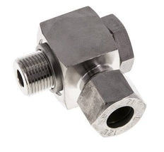 Racor giratorio de acero inoxidable 12L y G3/8'' con rosca macho 315 bar giratorio ISO 8434-1