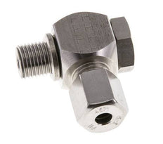 Racor giratorio de acero inoxidable 6S y G1/4'' con rosca macho 400 bar giratorio ISO 8434-1