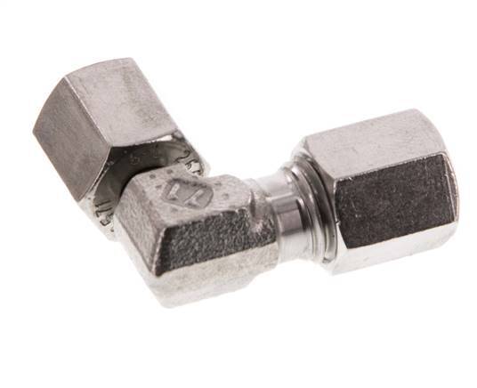 Accesorio de corte en codo de acero inoxidable 6L con rótula 315 bar FKM ajustable ISO 8434-1
