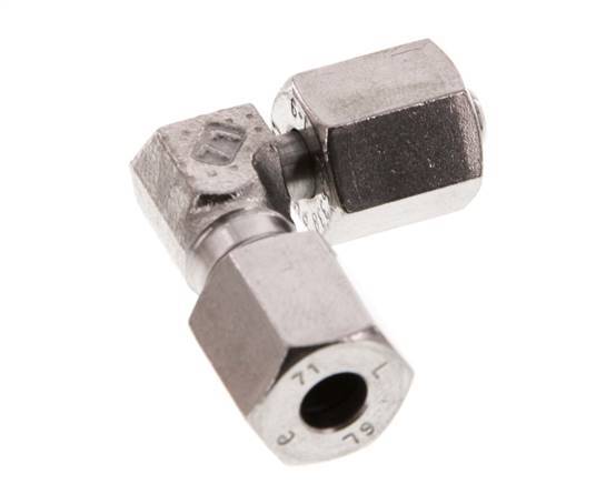 Accesorio de corte en codo de acero inoxidable 6L con rótula 315 bar FKM ajustable ISO 8434-1