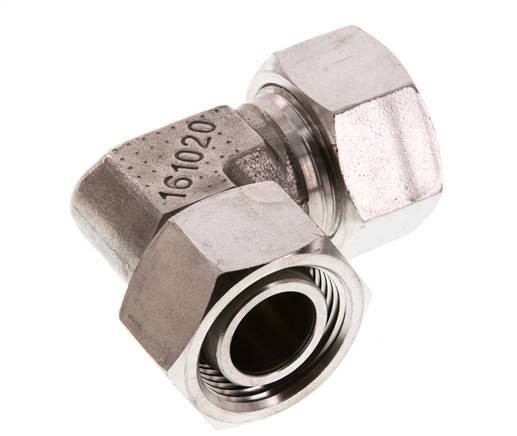 Accesorio de corte en codo de acero inoxidable 22L con rótula 160 bar FKM ajustable ISO 8434-1