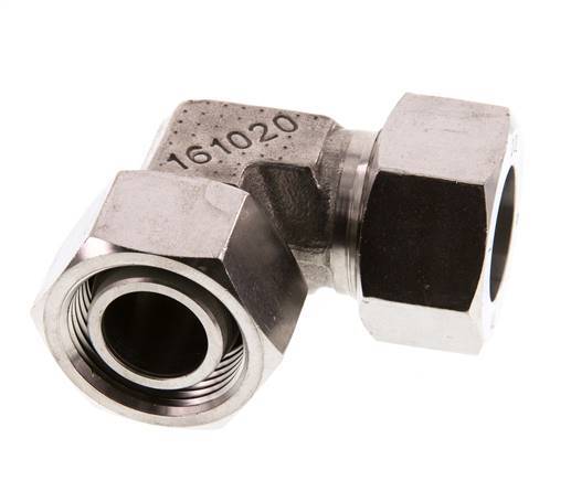 Accesorio de corte en codo de acero inoxidable 22L con rótula 160 bar FKM ajustable ISO 8434-1
