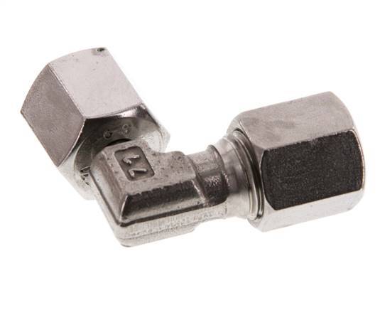 Accesorio de corte en codo de acero inoxidable 6S con rótula 630 bar FKM ajustable ISO 8434-1
