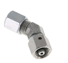 6S Codo de acero galvanizado de 45 grados con rótula 630 bar Junta tórica de NBR Cono de sellado ajustable ISO 8434-1