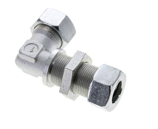 18L Zink plated Steel Elbow Cutting Fitting Bulkhead 315 bar ISO 8434-1