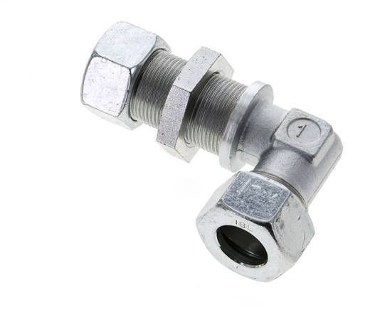 18L Zink plated Steel Elbow Cutting Fitting Bulkhead 315 bar ISO 8434-1